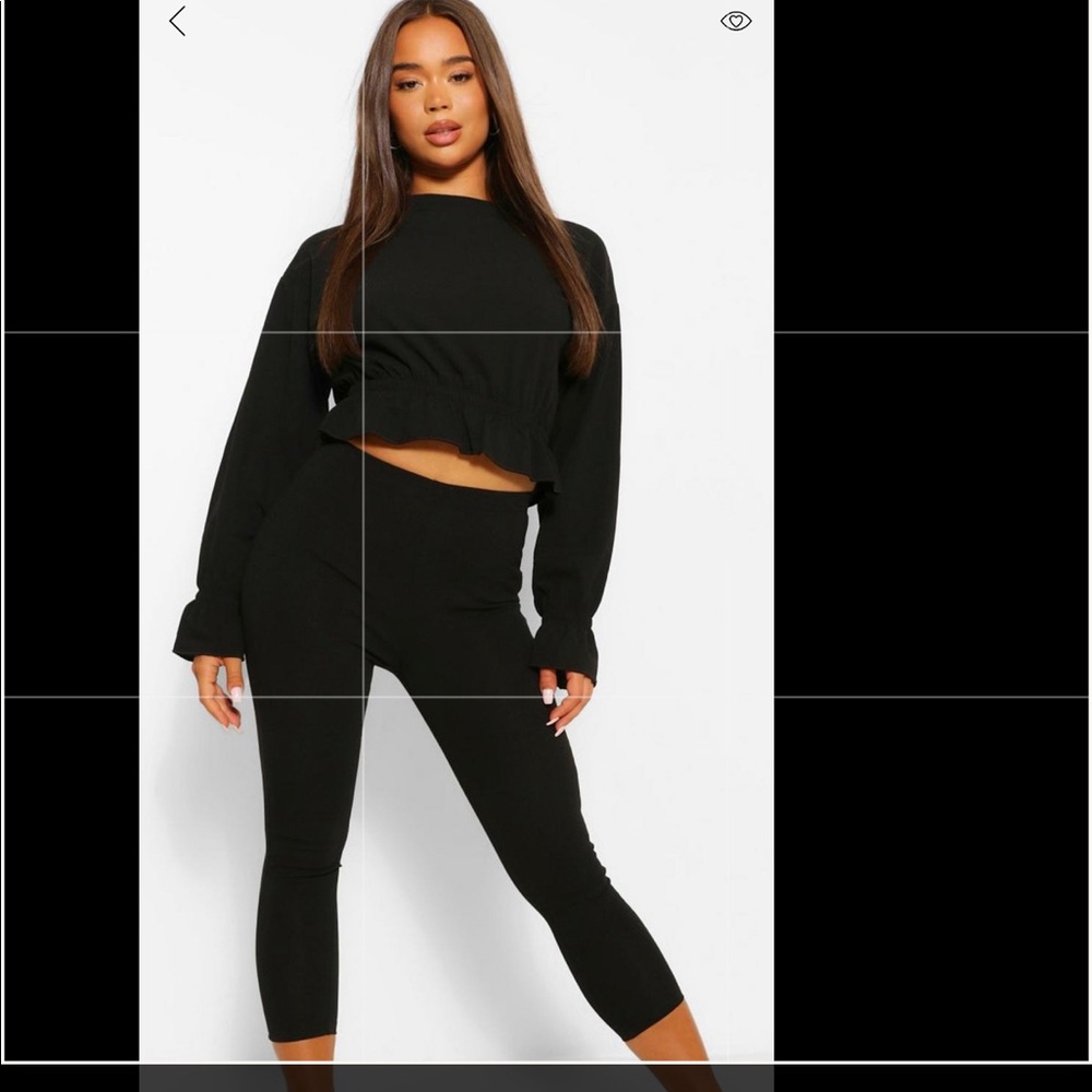 2 piece black  legging & shirt